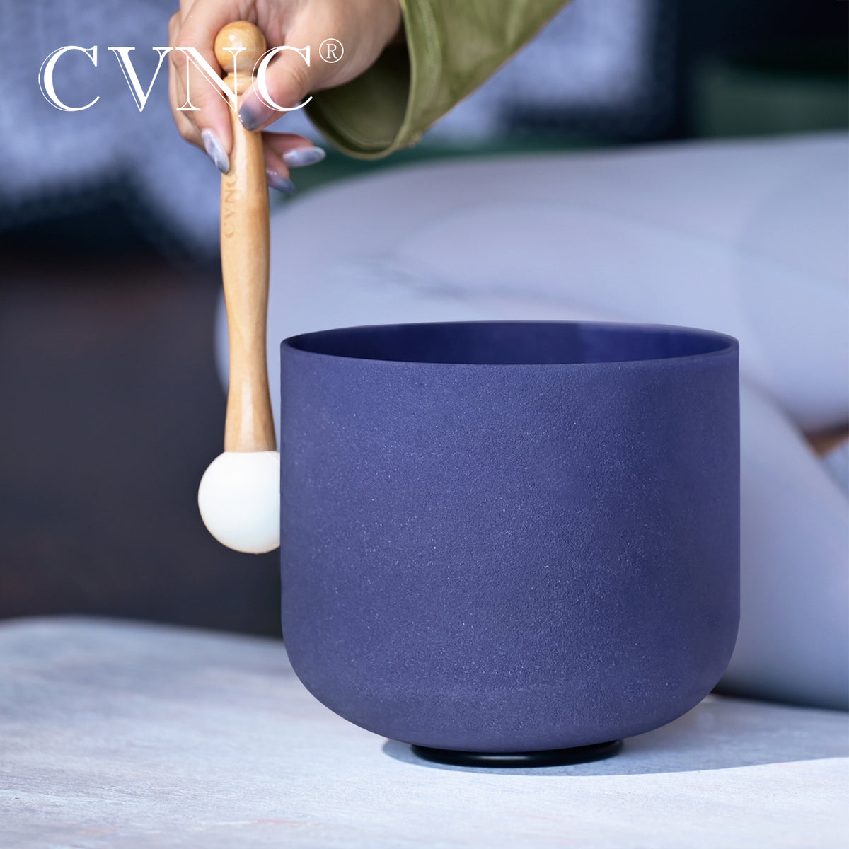 CVNC Note A Color Of Sapphire Gemstone Fusion Crystal Singing Bowl For