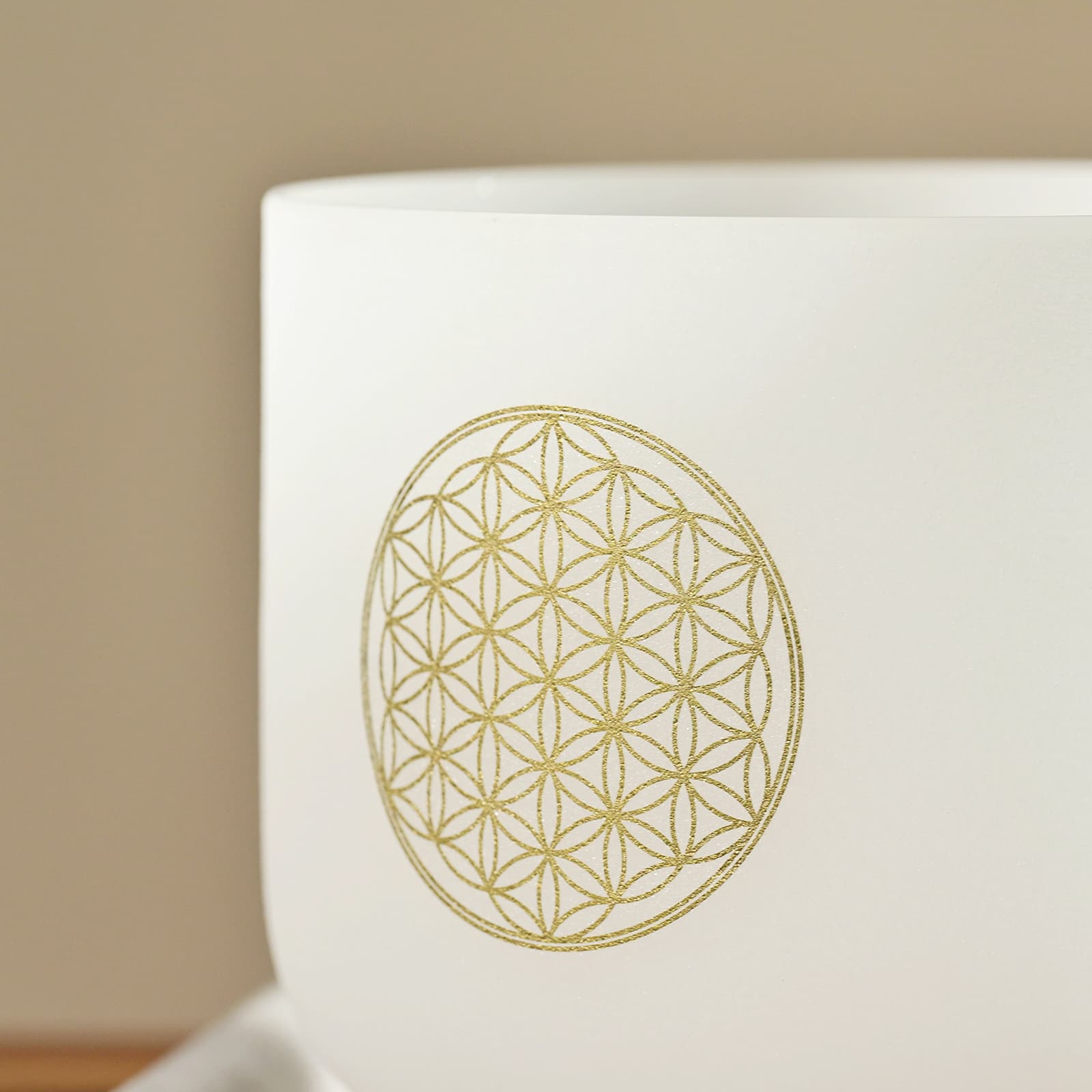 CVNC 6-12 Inch 7 PCS Flower Of Life Frosted Quartz Crystal Singing