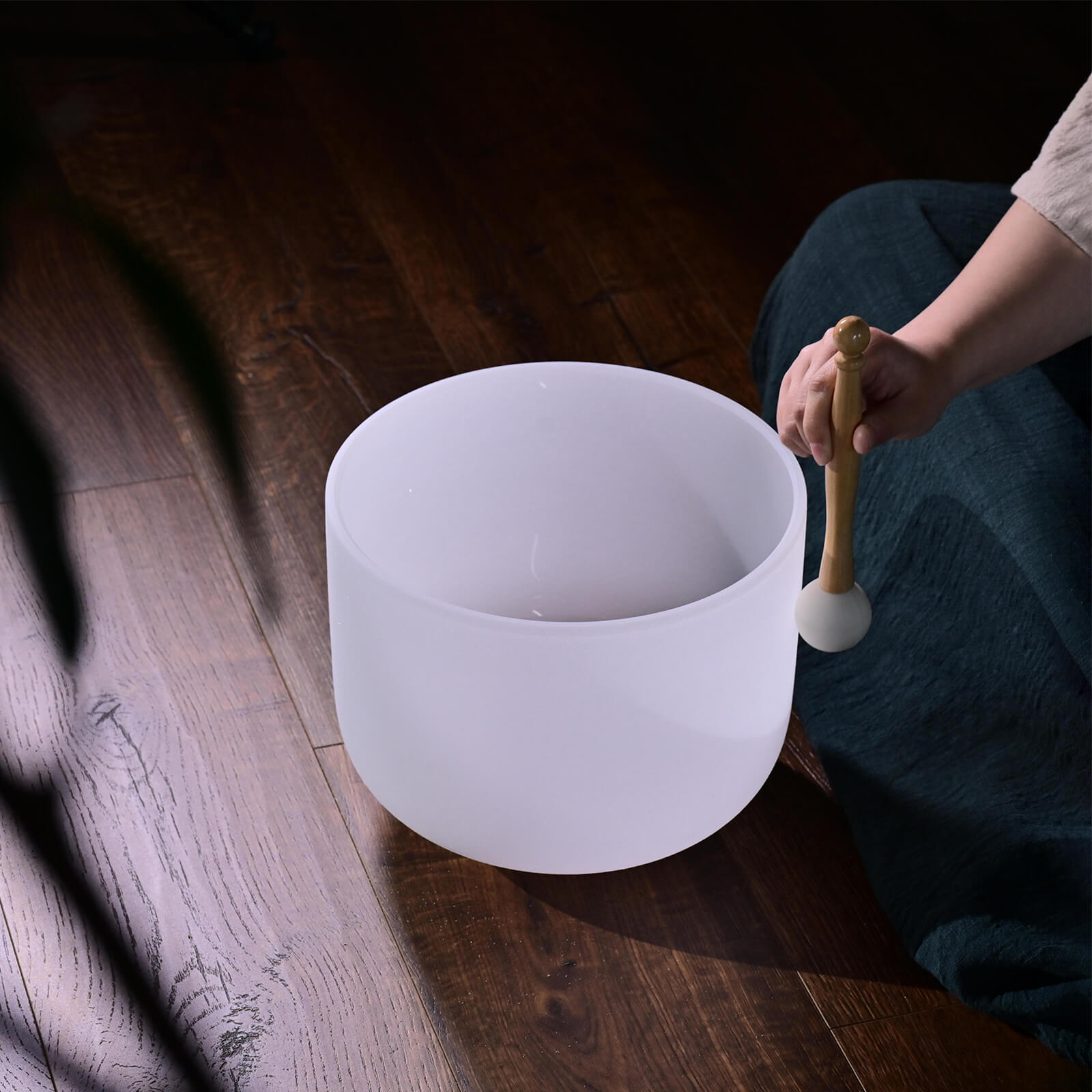 CVNC High C Note Frosted Crystal Singing Bowl For Meditation